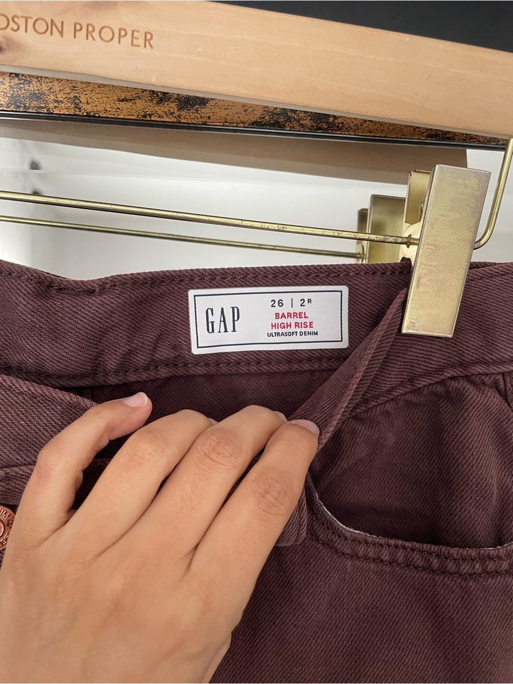 GAP Brown Barrel High Rise Jeans - Picture 4 of 5